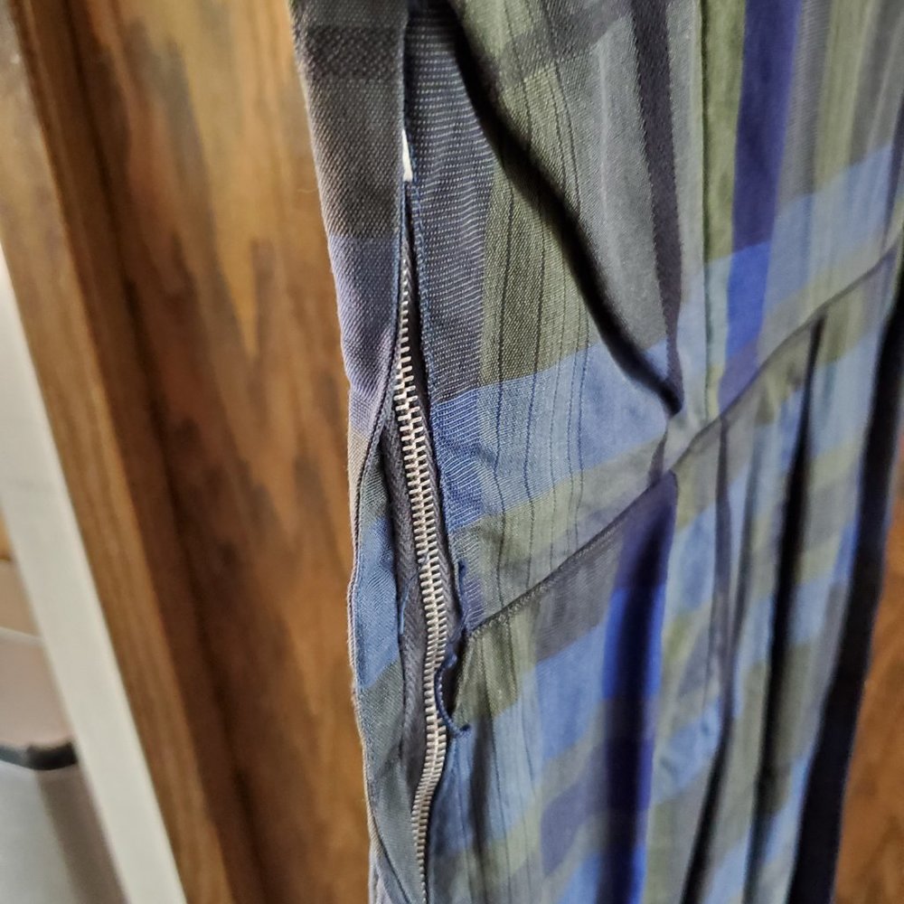 1950s Two Piece Vintage Plaid Wiggle Dress and Jacket, with Belt - Picture 4 of 5